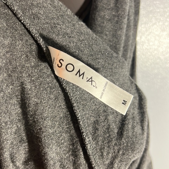 Soma Tank Top Medium Dark Gray Super Soft Relaxed Loose Fit - Picture 6 of 6